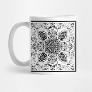 Black Ornate Mug